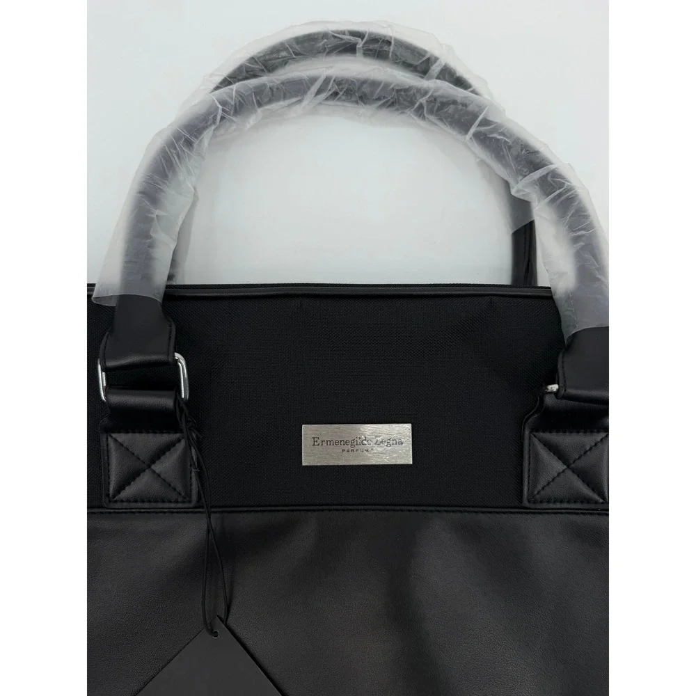 NWT Ermenegildo Zegna Parfums Black Duffel Bag Travel Weekend Carryall Tavel